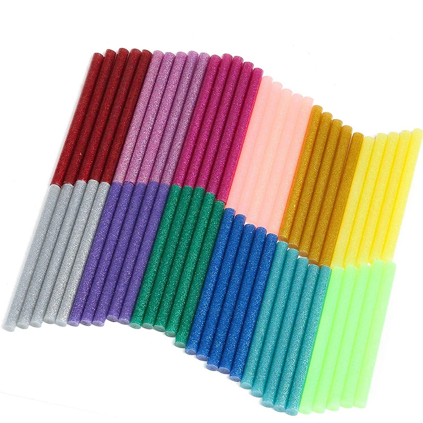 Палочки для горячего клея смешанный цветной золотой порошок лука 60 шт./компл. 12