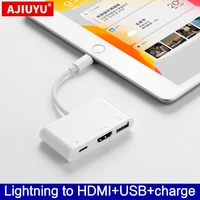 ajiuyu otg lightning usb adapter converter for apple ipad air 32 pro mini 4 5 10 2 9 7 hub hdmi dock connect keyboard camera