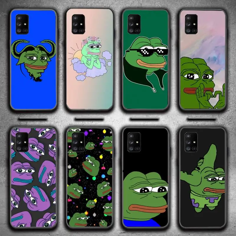 

Sad Frog pepe Phone Case for Samsung A6 A6S A530 A720 2018 A750 A8 A9 A10 A20 A30 A40 A50 A70 A10S A20S A51 A52 Plus 5G cover
