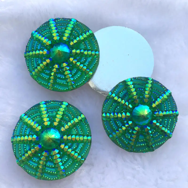 30 мм Стразы круглые палки на камнях с плоской задней частью Швейные бусины для