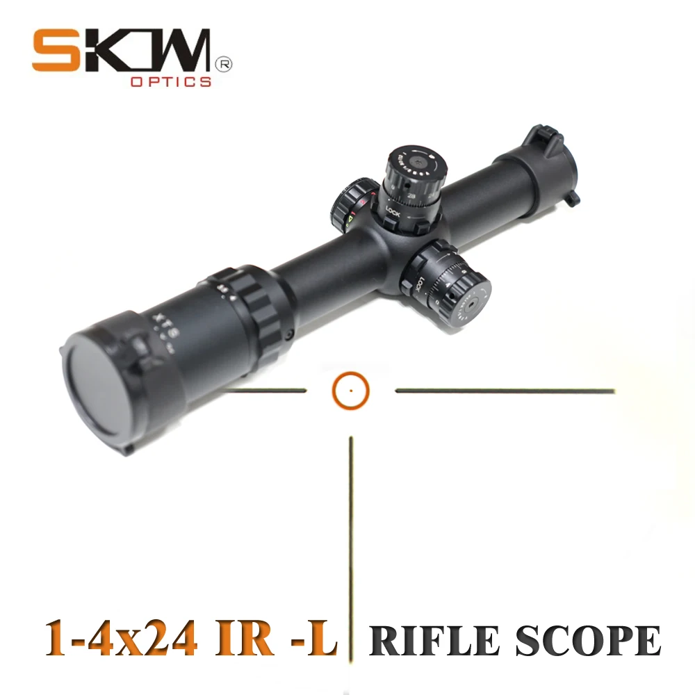 SKWoptics 1-4x24 Охотничья винтовка прицел M4 AR15 прицел длинный глаз рельеф 30 мм тактические оптические прицелы