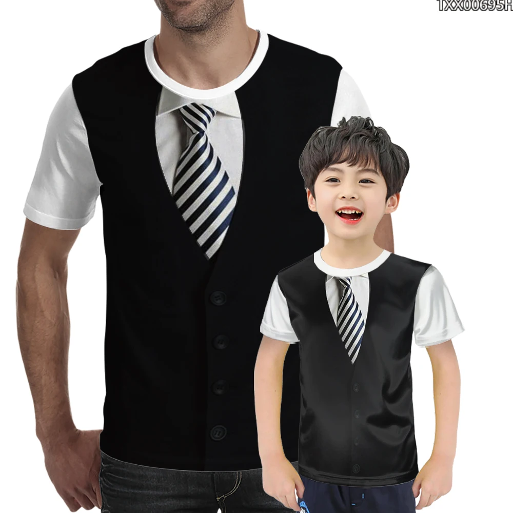 Новинка 2020 футболка для мужчин и женщин детей в стиле хип-хоп с имитацией двух