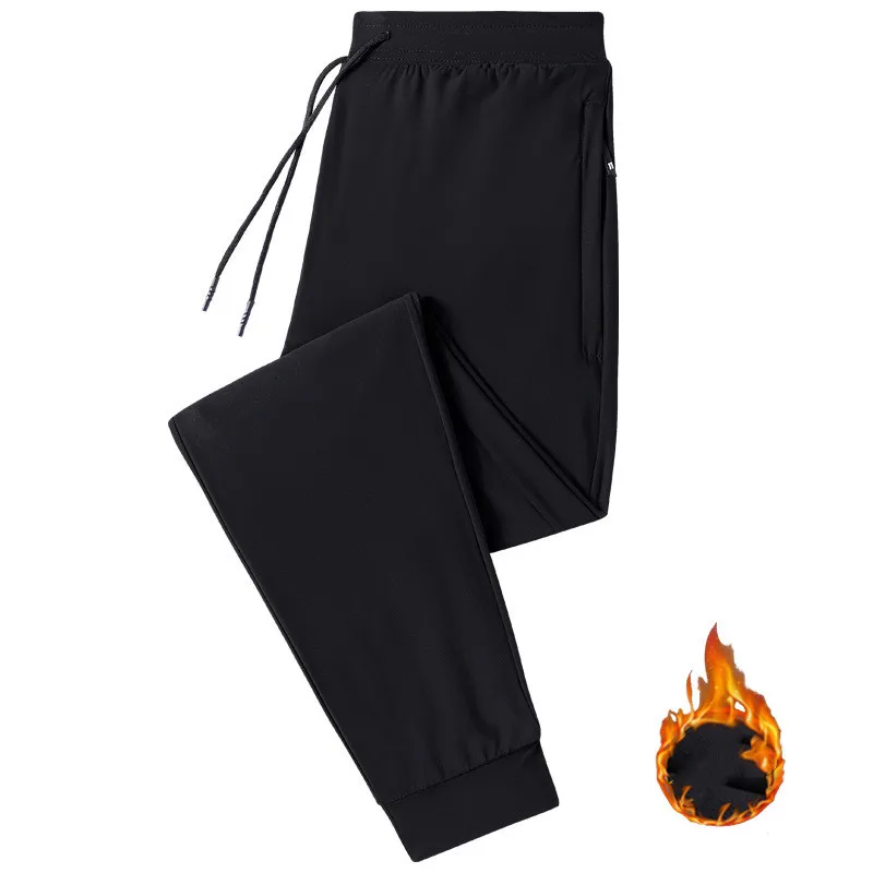 

Large Size Men's Sweatpants Winter Trousers Slim Men Plus Velvet Warm Sportswear Male Pants Solid Trend Thicken Sports Joggers