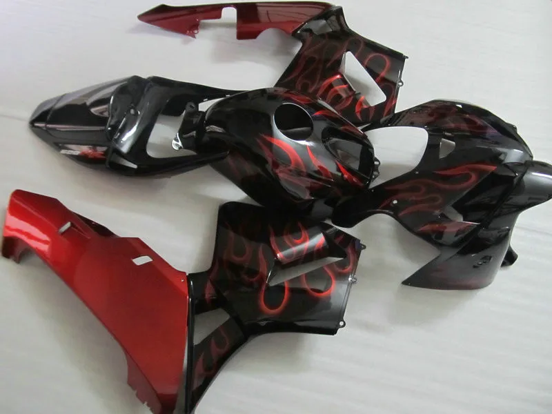 Motorcycle Fairing kit for HONDA CBR600RR F5 05 06 CBR 600RR 600 RR 2005 2006 ABS Red Flames black Fairings set+gifts HD45 | Автомобили и