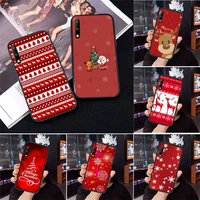 merry christmas snow deer phone case for huawei y7 y9 y6 y5 y8 y8s y8p nove 3 4 5 6 7 pro 2018 2019 5g se fundas cover