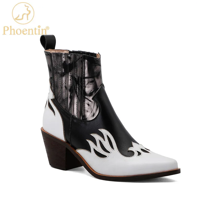 Женские ботинки челси Phoentin повседневные полусапожки из натуральной кожи в