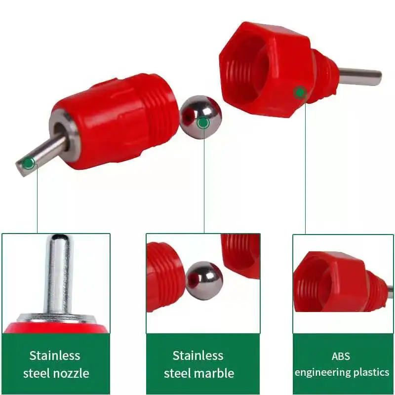 Соска для птицы 20 шт. автоматическая поилка цыплят с пружинной головкой