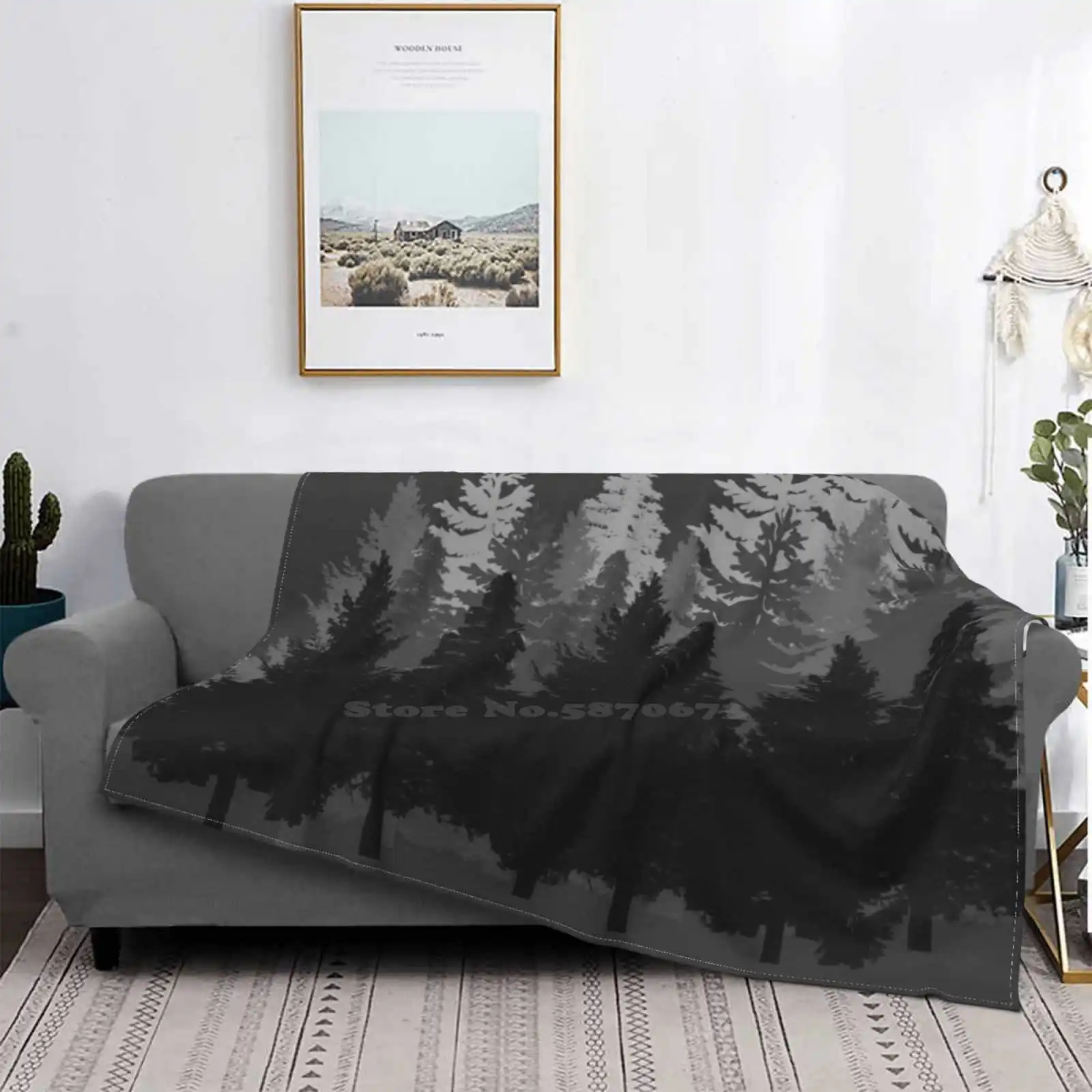 

Love To Hike In The Forest - Pine Trees Creative Design Comfortable Flannel Blanket Night Pine Pine Forest Evergreen Tree Trees