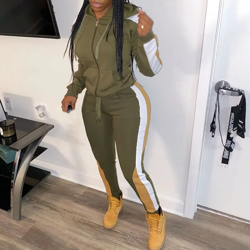 Женские спортивные костюмы комплект из двух предметов черная толстовка с