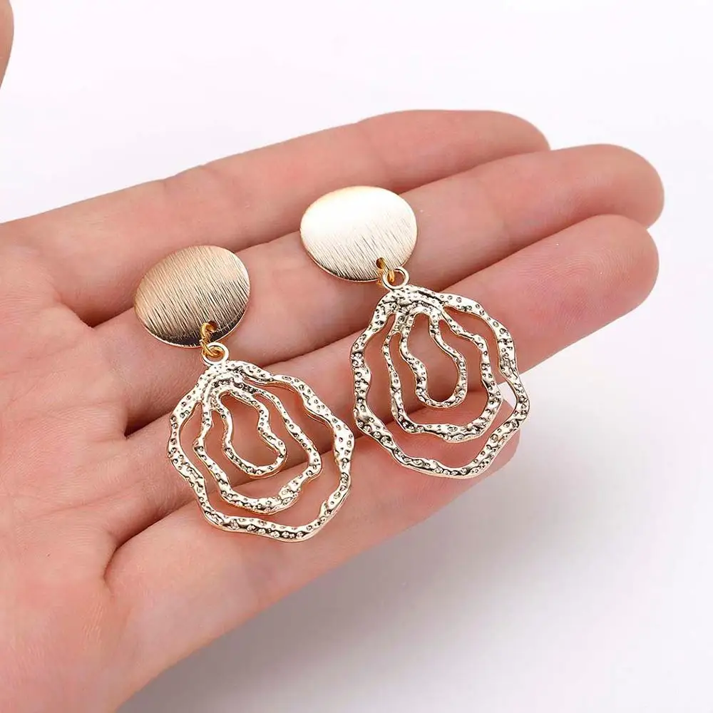 Женские серьги подвески с Круглым Диском|Серьги-подвески| |