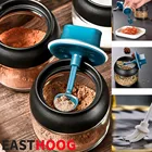 Емкость для приправ, меда, 280 мл, стеклянная герметичная Емкость для специй, крышка ложки, встроенный флакон, кухонный аксессуар, горшок для приправ