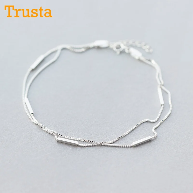 Женские двухслойные ножные браслеты Trustdavis подарочные украшения из