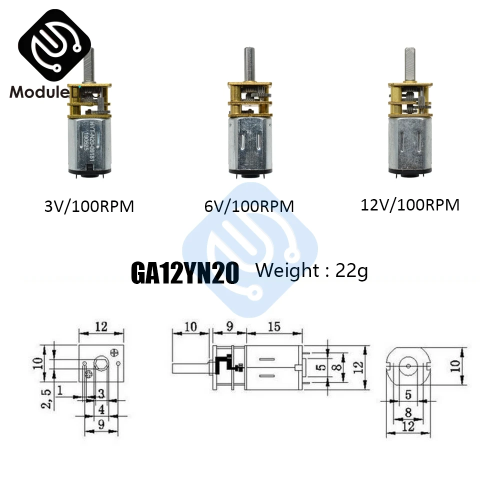 GA12 N20 DC снижение Шестерни двигатель 3V 6V 100 об/мин 12В высокого качества Alto Крутящий