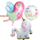 1 шт. милый Сказочный воздушный шар розовая девочка принцесса украшение на день рождения воздушный шар из алюминиевой фольги Воздушные шары в виде спящего единорога