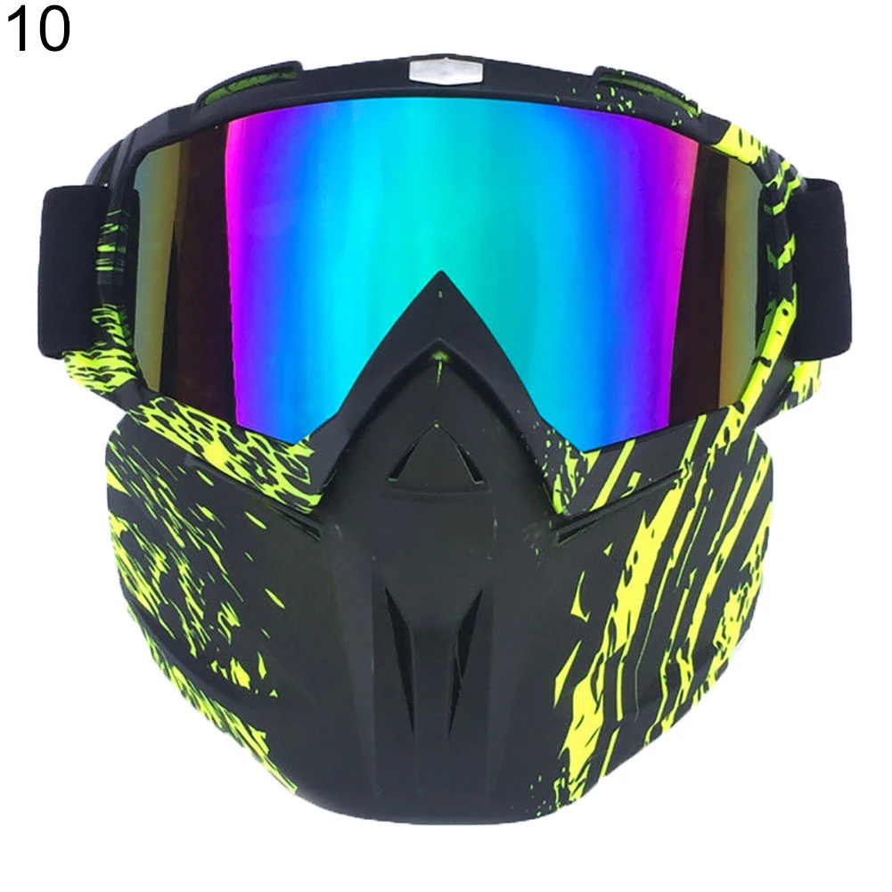 

Motorcycle Face Mask Goggles Motocross Off-road ATV Dirt Bike Eyewear Glasses Adjustable Strap for Men Women