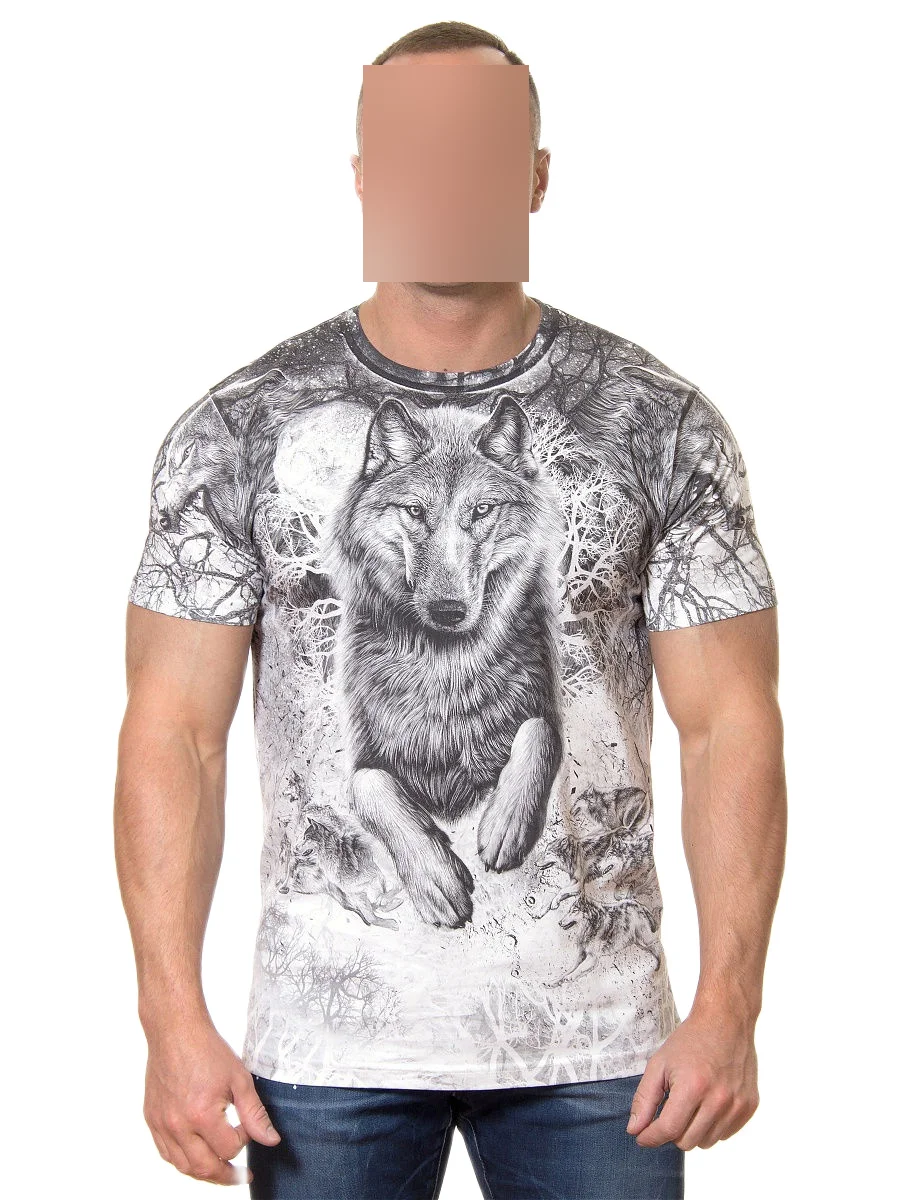 

Lovers Wolf Printed T shirts Men 3d T-shirts Drop Ship Top Tee Short Sleeve Camiseta Round Neck Tshirt Fashion Casual Brand