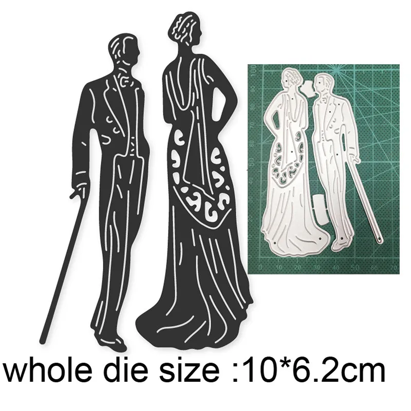 

Metal Cutting Dies Cut Mold Couple Grandpa Grandma Decoration Scrapbooking die Paper Craft Knife Mould Blade Punch Stencils dies