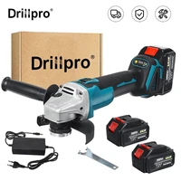drillpro 125mm brushless electric angle grinder diy cutting machine with lithium ion battery power tool for makita 18v battery
