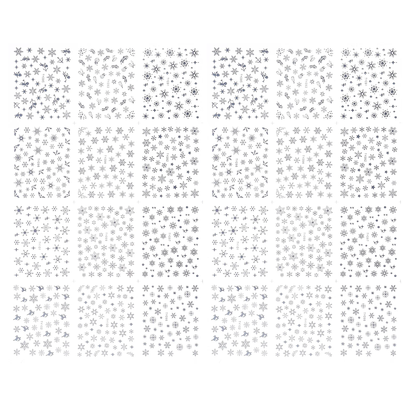 

2 Sheet Christmas Festival Party 3D Nail Decal Sticker Decoration for Girl
