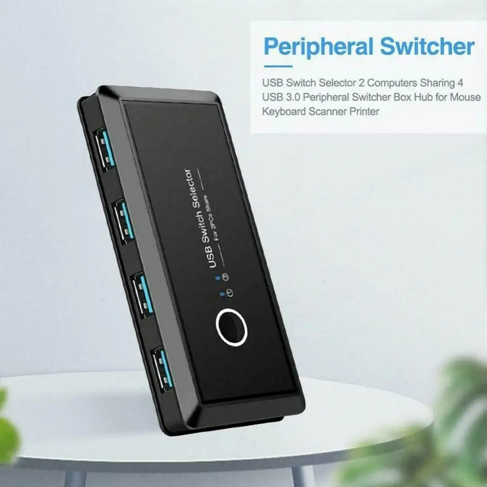 

4 USB 2.0 Output Port Computer Sharing Hub Switcher Selector for Mac Chrome OS