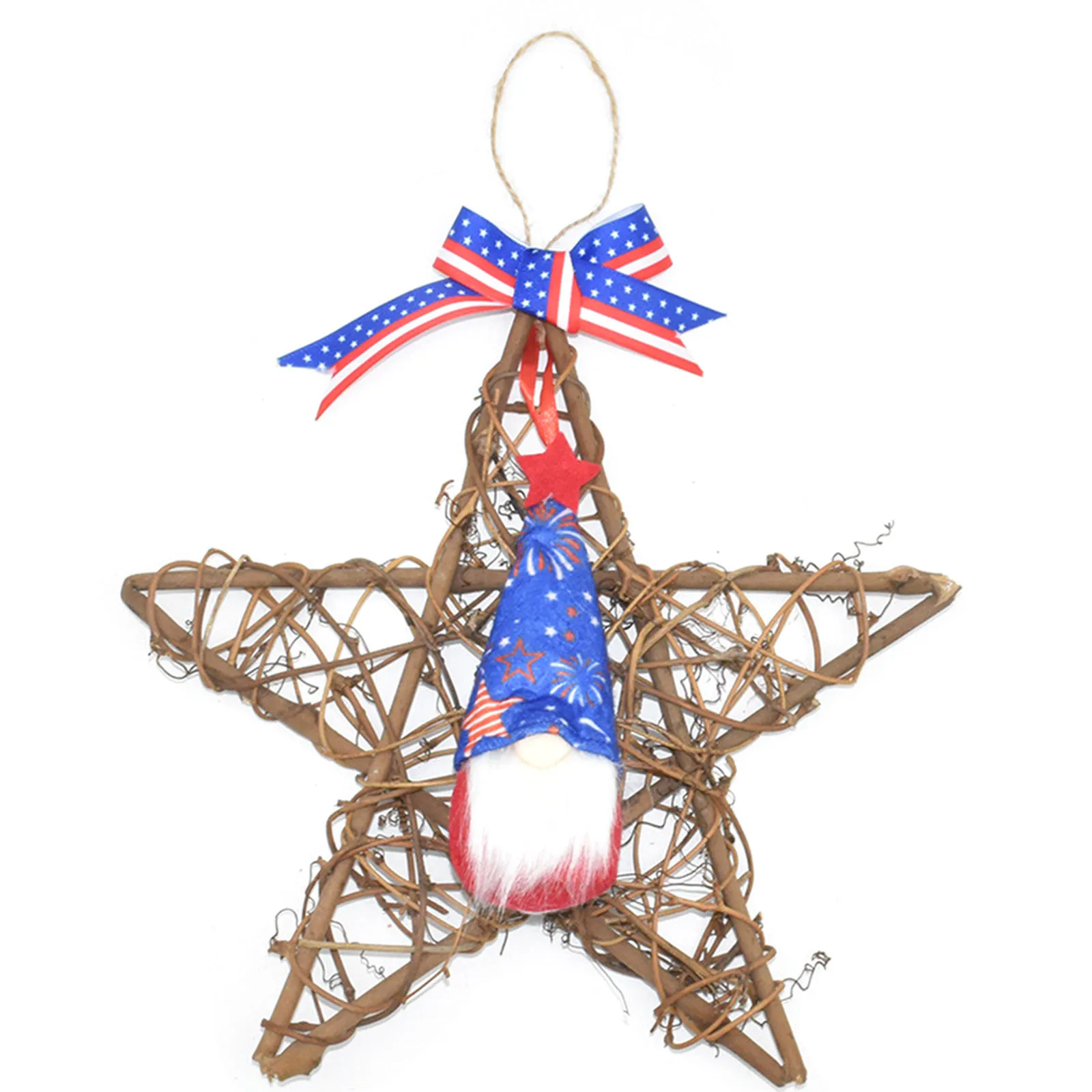 

Кулоны с пятиконечными звездами на День Независимости, Декоративная гирлянда, подвесные украшения для дома и офиса