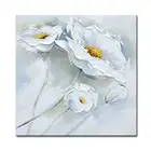 Картины Arthyx, ручная роспись, белый цветок, картина маслом на холсте, Настенная картина для гостиной, украшение для дома, без рамки, подарок