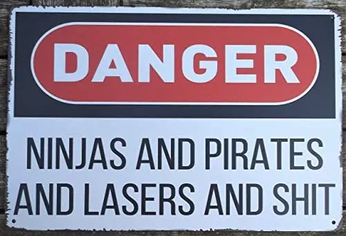 

Bit SIGNSHM Danger Retro Metal Tin Sign Plaque Poster Wall Decor Art Shabby Chic Gift Suitable 12x8 Inch