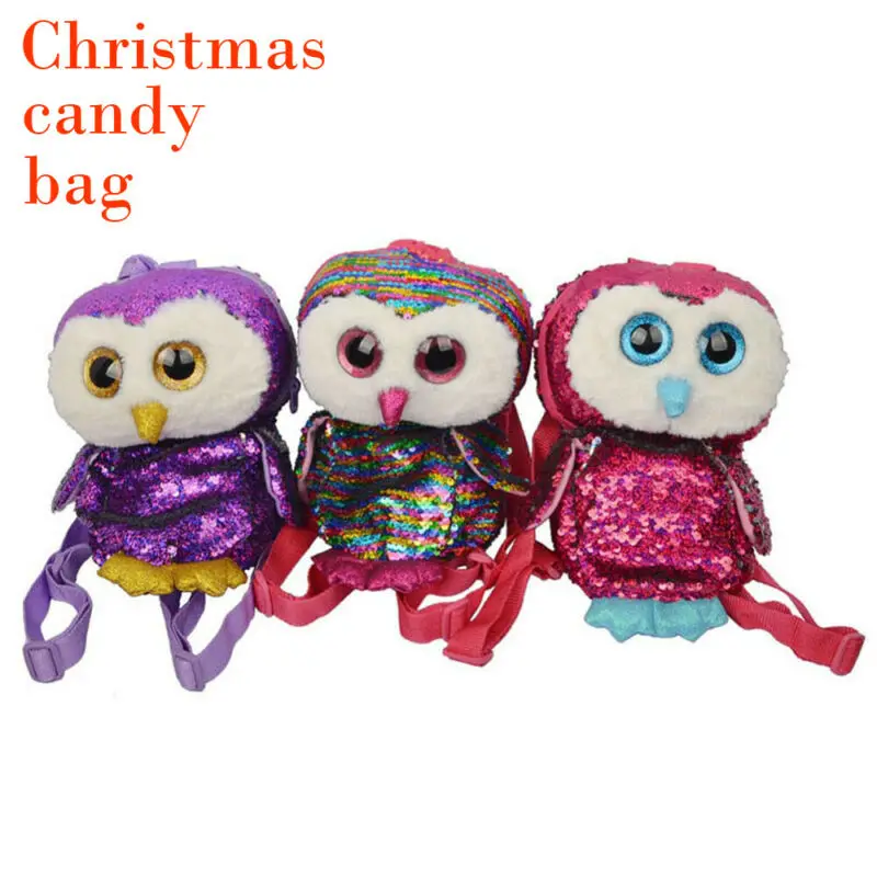 

Small Backpack New Christmas Candy Bag Santa Claus Gift Bag Children Storage Owl Backpack /by