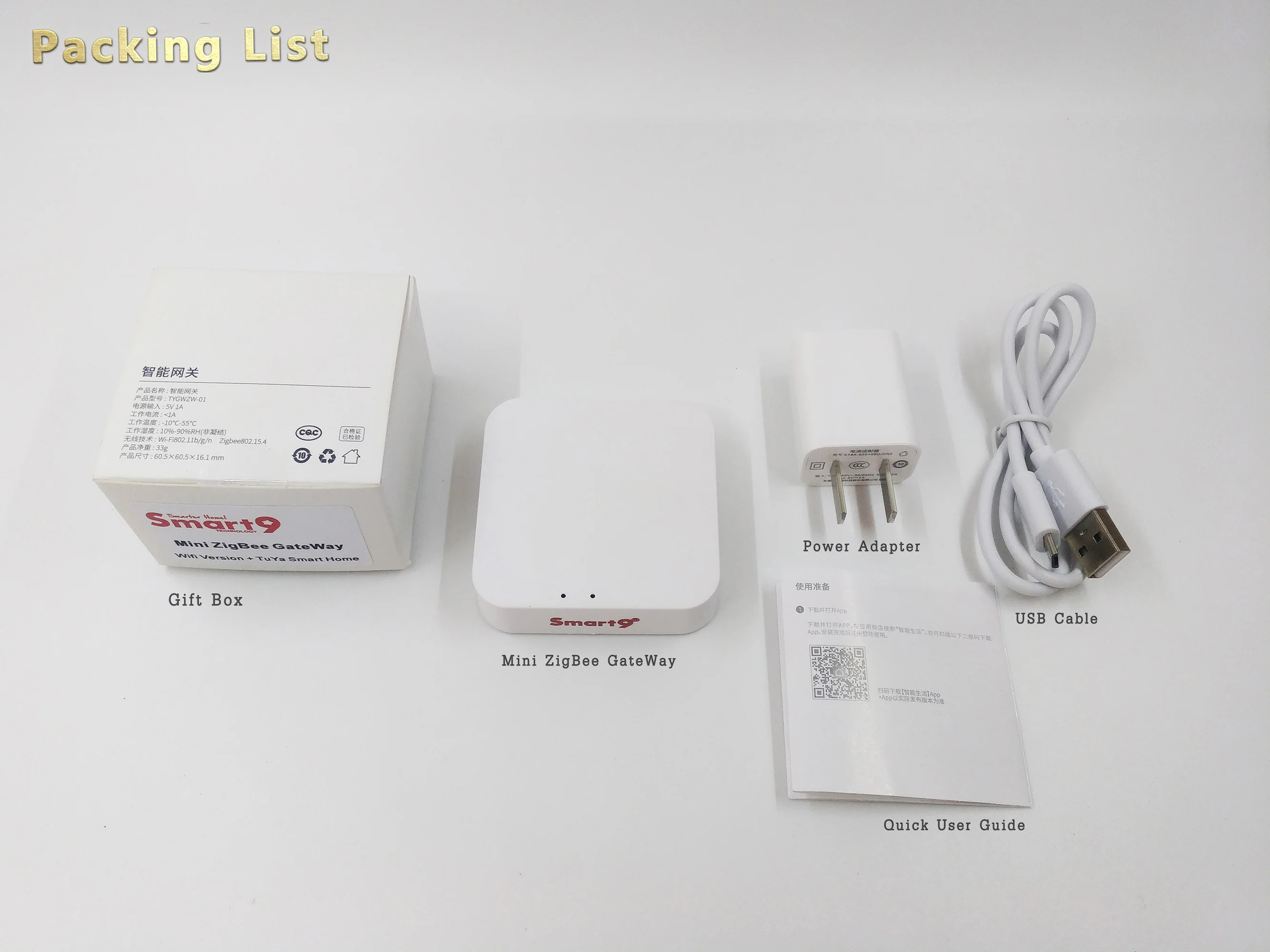 Smart9 Mini ZigBee Hub Wifi версия, центр управления умным домом работает с приложением Smart Life, работает от TuYa