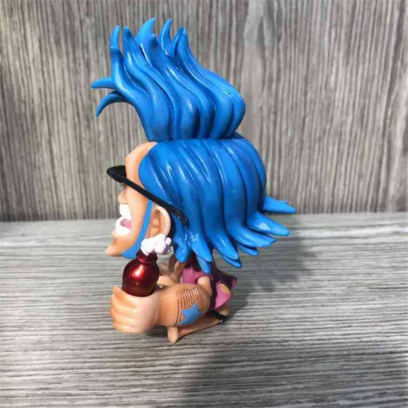 FRANKY Q смеется сидя очень мило. ПВХ фигурки героев Luffy Zoro прекрасная Коллекционная