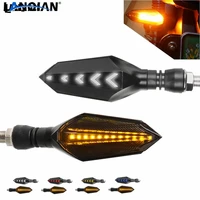 universal motorcycle turn signals flowing water led light tail brake light for kawasaki zzr1200 er 5 2002 2003 2004 2005 parts
