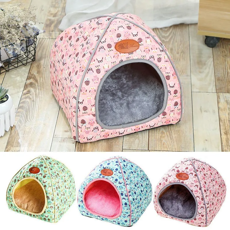 Домашние животные дом Igloo мягкий флис зима Теплый Щенок Кровать Дом пещера собака кошка дом спать в питомнике мешок кровать коврик гнездо зима теплый