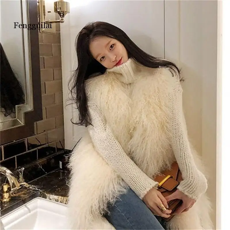 Модное осенне зимнее теплое мягкое Женское пальто из искусственного меха без