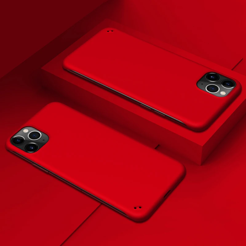 Безрамный чехол для телефона iPhone 11 Pro XR X XS Max SE 2020 6 6S 7 8 Plus 11Pro твердый тонкий