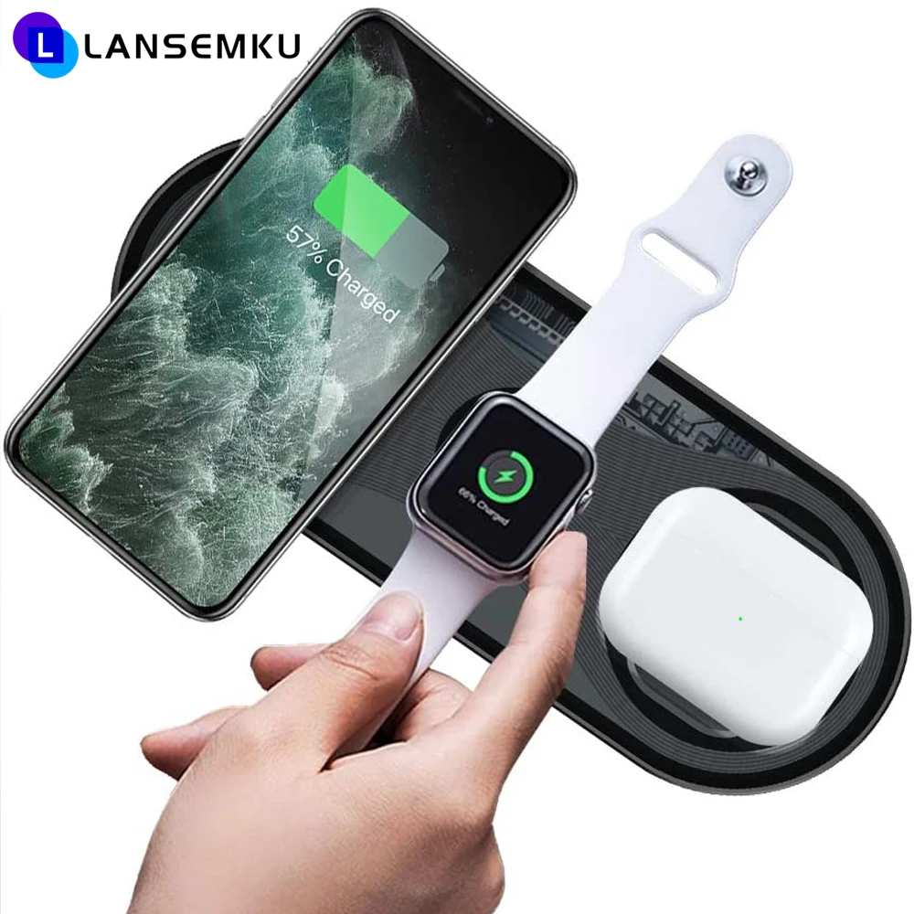 

Qi Fast Charging Wireless Chargers Station For Iphone 12 11 Mini Pro Max Watch Apple 3 In 1 Wireless Charger Mobile Phone Holder