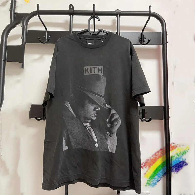 

KITH Biggie последний день, винтажная коробка, футболка для мужчин и женщин, 1:1, Высококачественная футболка, стирка и изготовление, старый кайт, т...