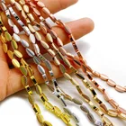 Бусины из гематита с отверстием под натуральный камень, листья дерева, розовое золото, для изготовления ювелирных изделий сделай сам, аксессуары для браслетов, 8*4 мм