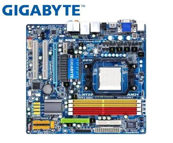 Gigabyte GA-MA78GM-US2H оригинальная материнская плата с разъемом AM2/AM2+/AM3 DDR2 MA78GM-US2H 16 Гб USB2.0 DVI HDMI настольная материнская плата