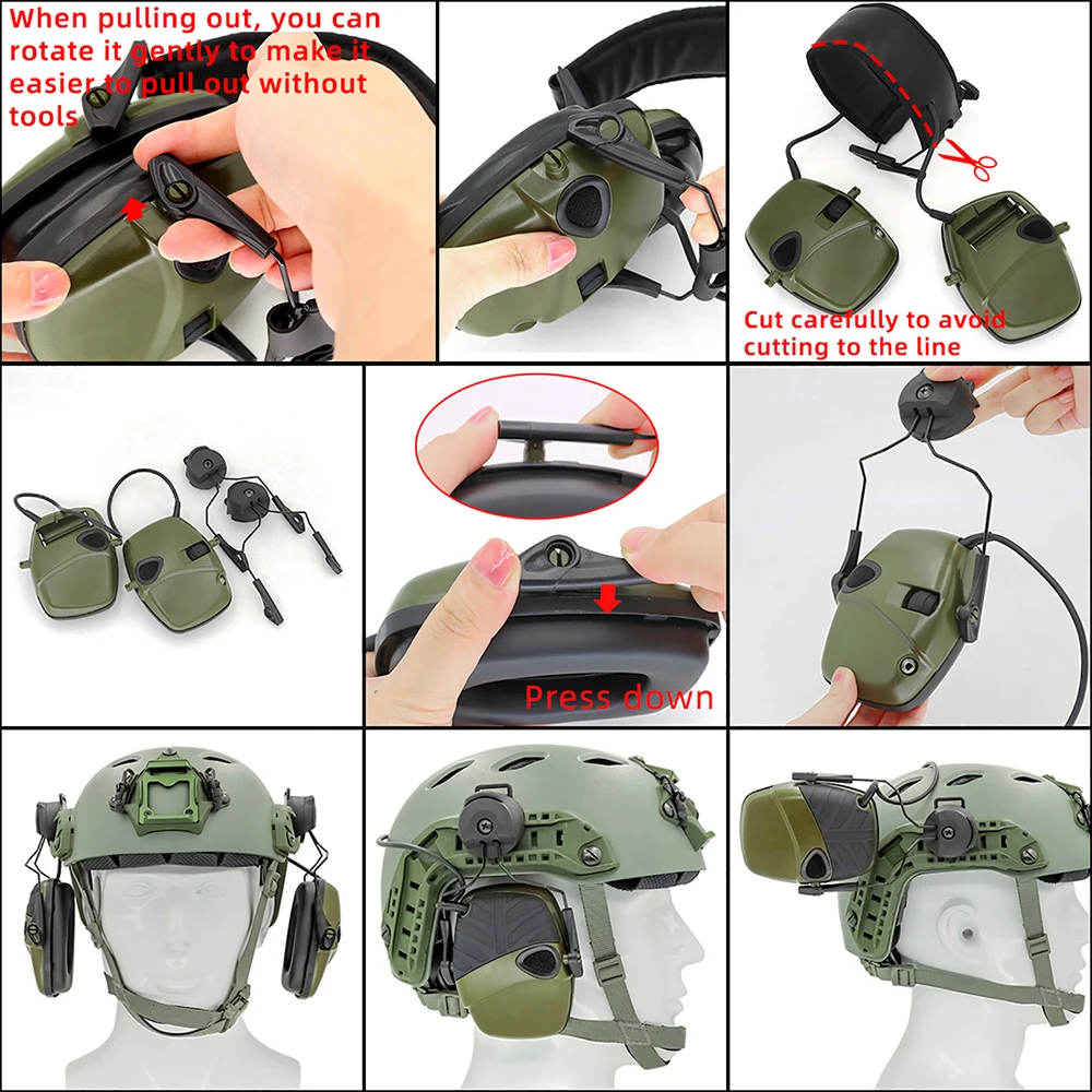 ARC Rail Adapter for Howard Leight Impact Sports Shooting Hunting Earmuffs Tactical Headset Hearing Protection Protective Earmuf | Мобильные