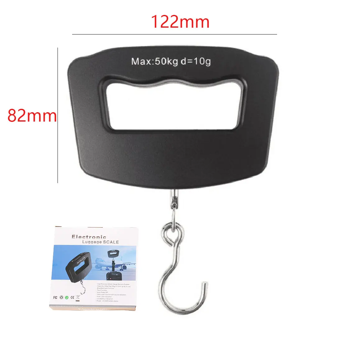 

Electronic Scales 50Kg *10g Digital Hand Held Fish Hook Hanging Weigh Scale Portable t Luggage Balance LED Display 2021