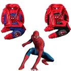 Комплект Спортивный из трех предметов, хлопковый свитшот + штаны с героями мультфильмов Marvel, Человек-паук