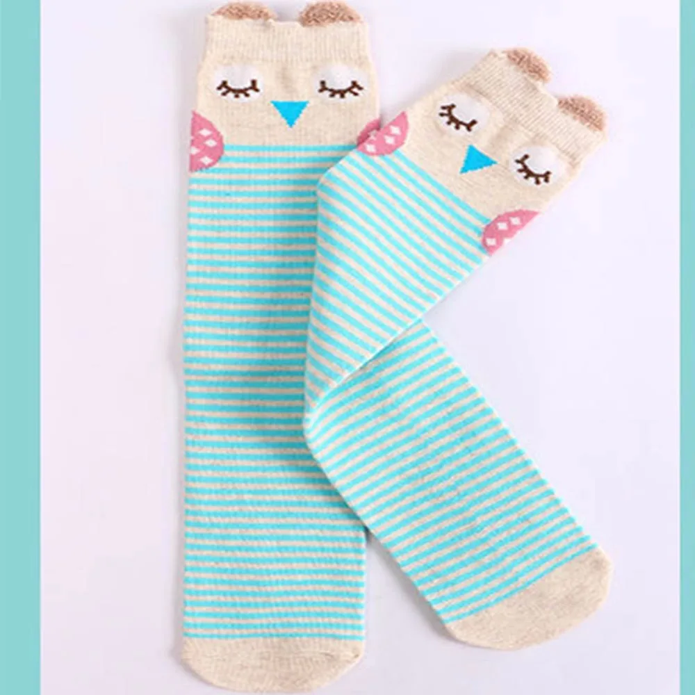 Hilittlekids/Гольфы выше колена хлопковые чулки для девочек с героями мультфильмов, половина ноги Идеальный Теплый подарок