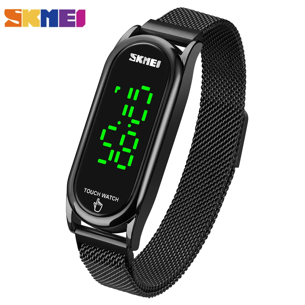 SKMEI Creative LED Touch Screen Display Date Time Digital Sport Watches For Women Casual Ladies Wristwatch Relogio Feminino 1697