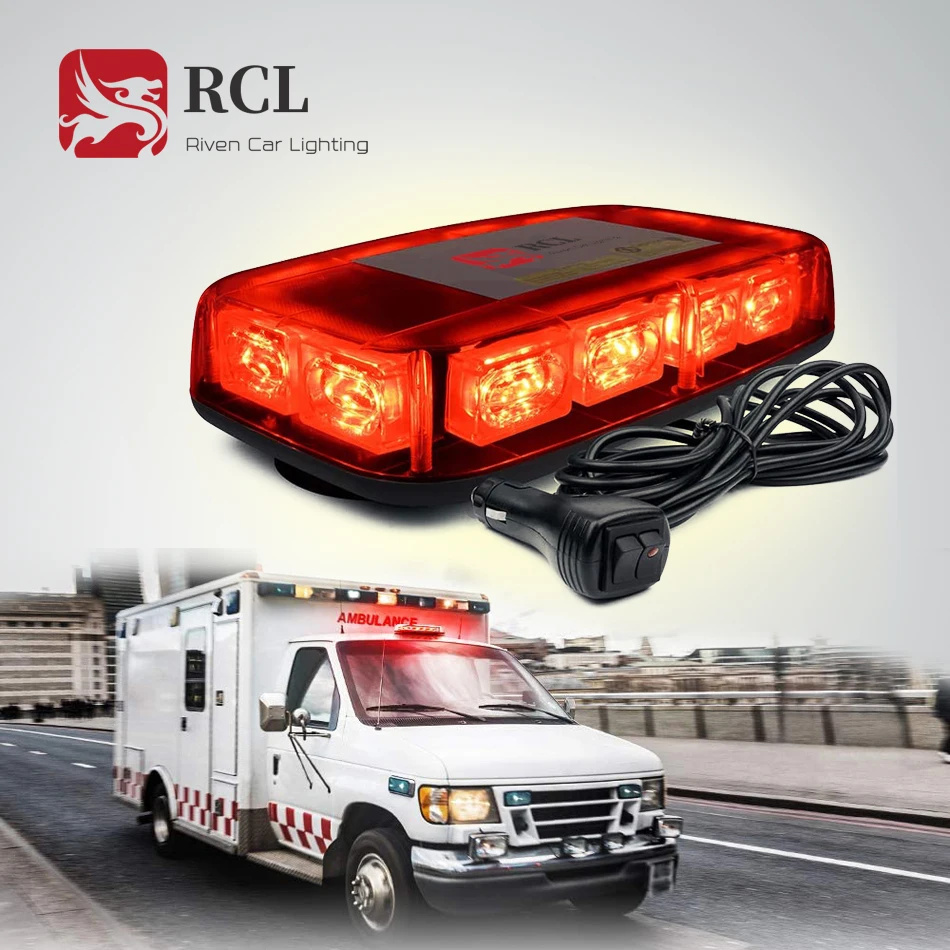 36 LED Rot/Weiß Dach Top LED Notfall Strobe Lichter Mini Bar Magnetische Halterung für Autos Lkw Fahrzeuge Warnung vorsicht Lichter