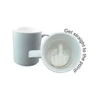 Хит продаж, Новое поступление Креативный дизайн белый средний палец Стиль Новинка смешивания Кофе кружка для молока смешная керамическая чашка кружка для воды