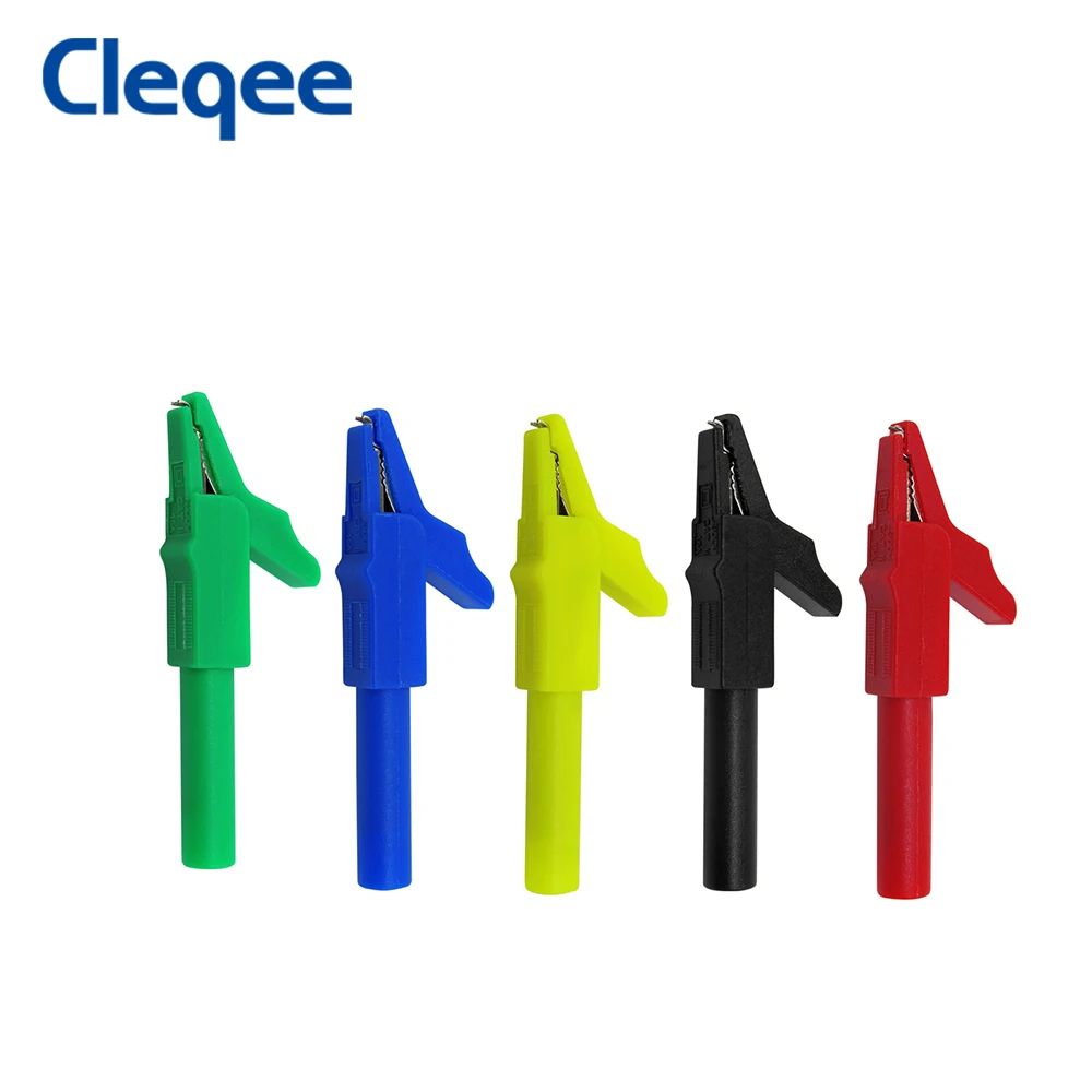 Cleqee P1036A матч защищенный зажим крокодил и U Тип лопаты Insrt зонд типа банан 4 мм чтобы