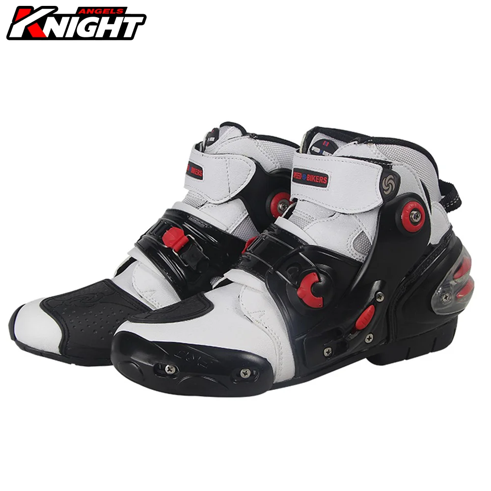 

Motorcycle Boots Leather Men Waterproof Protective Boots Motocross Active Axis Motorcycle Ankle Shoes Motorbike Moto Boots White