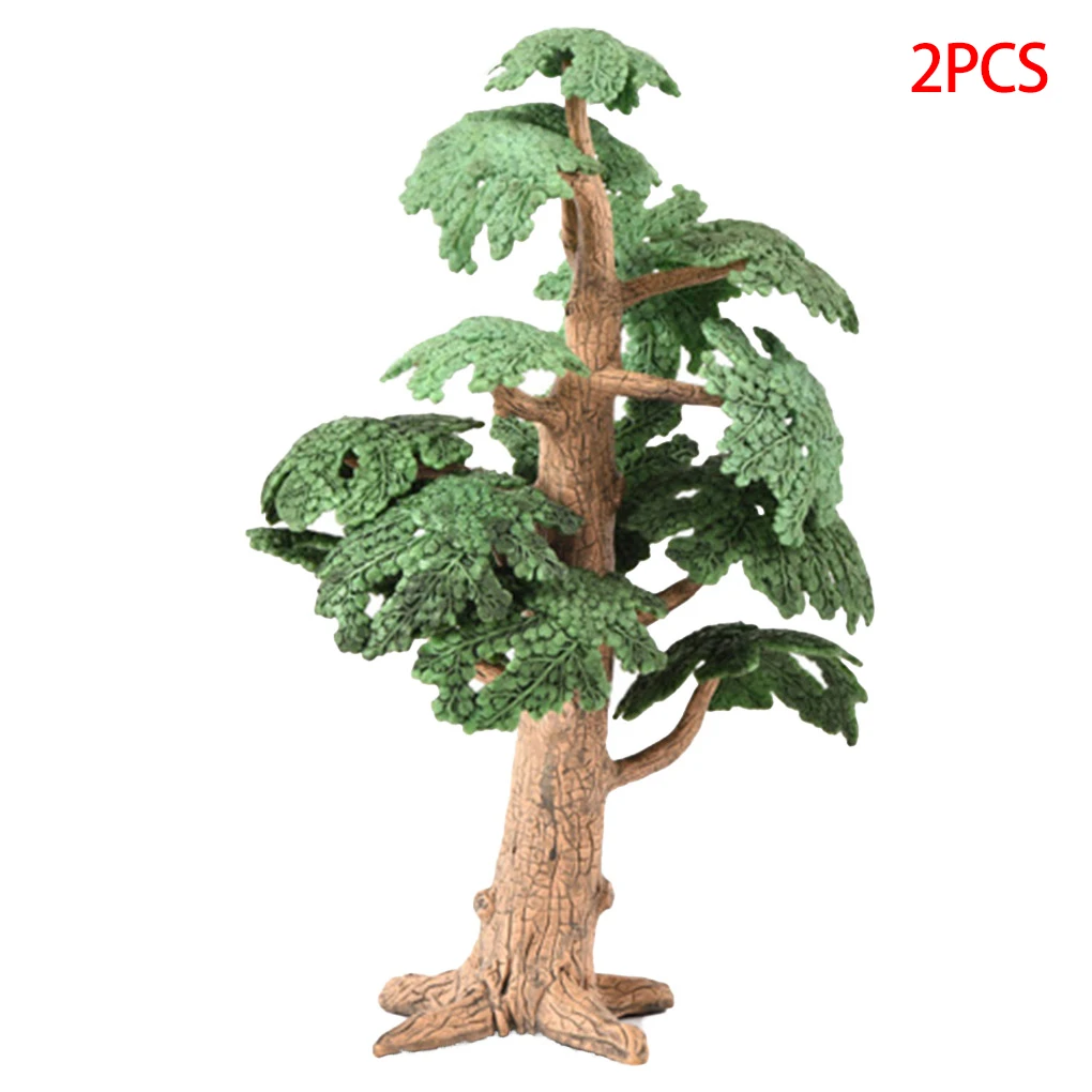 

2 Pieces Miniature Fairy Garden Pine Trees Mini Plants Dollhouse Decor Accessories Gardening Ornament