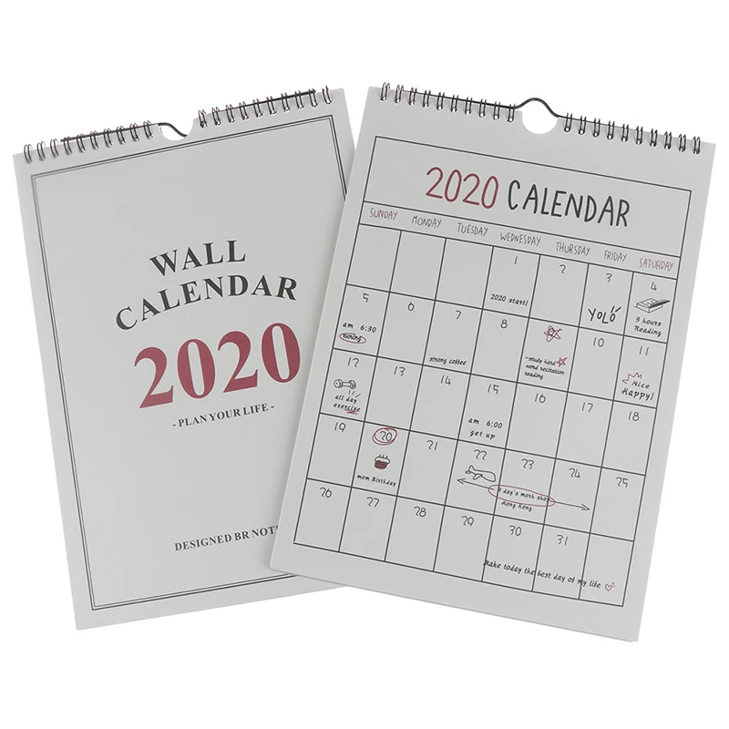

1PC 2020 Good Day Wall Calendar Agenda Organizer Cartoon Calendar Daily Schedule Planner