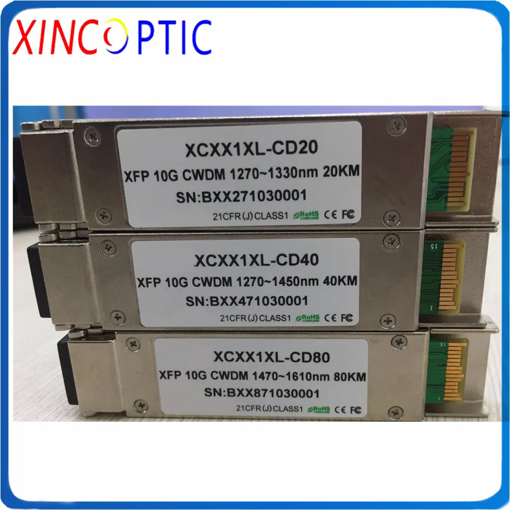 10G 10KM CWDM XFP модуль базовый одномодовый двойной LC 10km 1470 1490 1510 1530 1550 нм 16 дБ DFB +